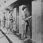 Women on the Lebus polishing line 1950s