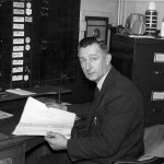 Joe Sloan (Transport manager) in the London Road (Glasgow) office of Merchandise Transport circa 1963/64